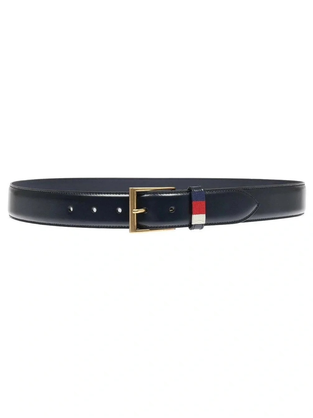Gucci Sylvie Men's Web Belt Blue Leather 100-40